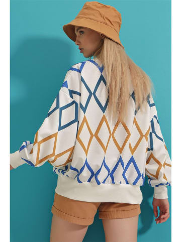 Trend Alacati Bluza w kolorze biało-pomarańczowo-niebieskim