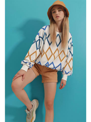 Trend Alacati Bluza w kolorze biało-pomarańczowo-niebieskim
