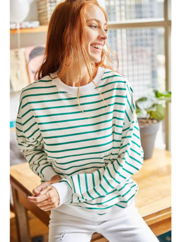 Olalook Sweatshirt wit/groen