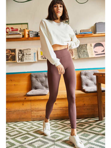 Olalook Legginsy w kolorze brązowym