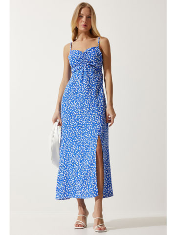 Happiness Istanbul Jurk blauw/wit