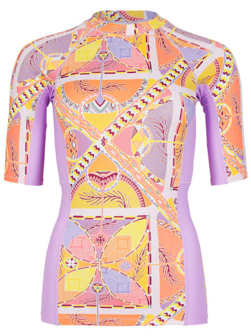 O'Neill Badeshirt "Anglet" in Lila/ Bunt