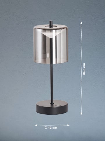 FH Lighting Lampa stołowa LED "Riva" w kolorze czarnym - wys. 34,5 x Ø 13 cm