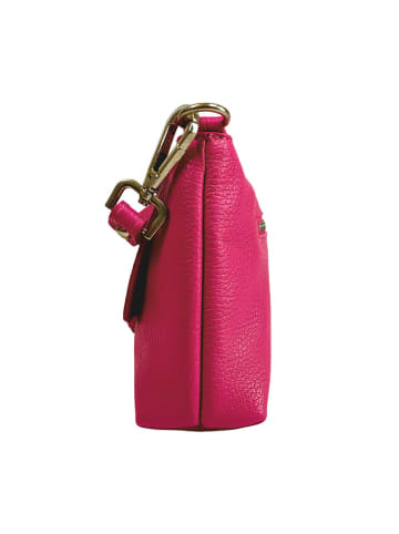 Florence Bags Leder-Schultertasche "Embros" in Pink - (B)23 x (H)15 x (T)6 cm