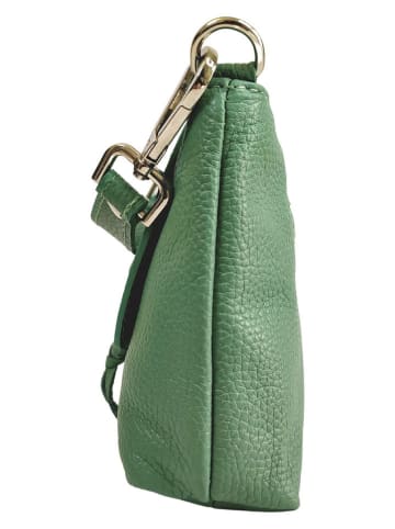 Florence Bags Leder-Schultertasche "Embros" in Grün - (B)23 x (H)15 x (T)6 cm