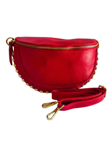 Florence Bags Leder-Brustbeutel "Starly" in Rot - (B)25 x (H)16 x (T)8 cm