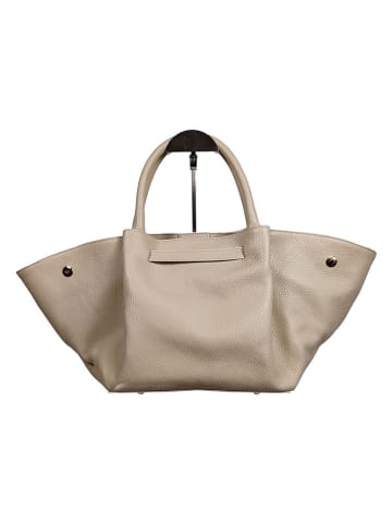 Florence Bags Skórzana torebka "Enfola" w kolorze beżowym - 50 x 22 x 17 cm
