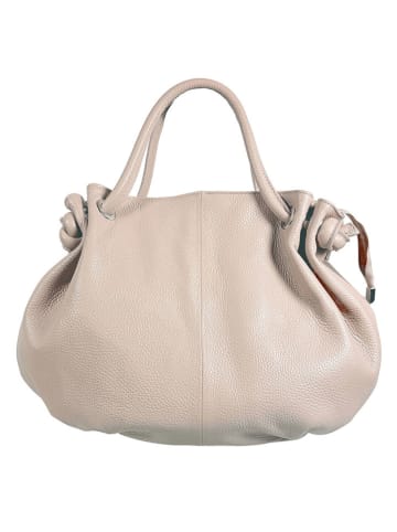 Florence Bags Leren handtas "Chiessi" beige - (B)40 x (H)30 x (D)15 cm