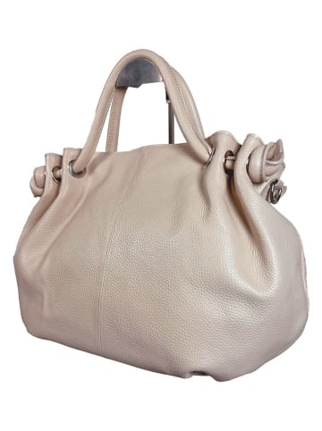 Florence Bags Leren handtas "Chiessi" beige - (B)40 x (H)30 x (D)15 cm