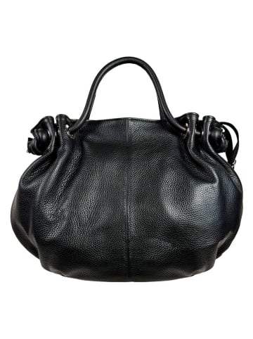 Florence Bags Leder-Henkeltasche "Chiessi" in Schwarz - (B)40 x (H)30 x (T)15 cm