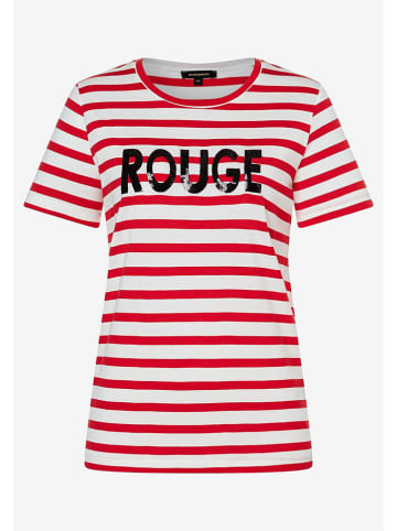 More & More Shirt in Weiß/ Rot