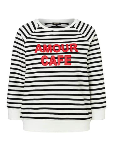 More & More Sweatshirt donkerblauw/wit