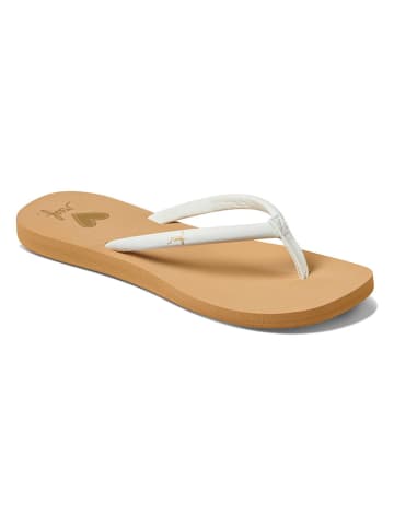 Reef Zehentrenner in Beige/ Weiß
