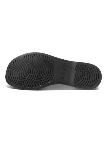 Reef Leren teenslippers zwart