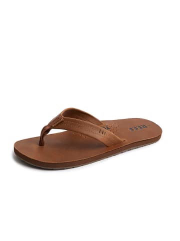 Reef Leren teenslippers "Reef" bruin