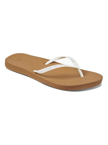 Reef Teenslippers wit/lichtbruin