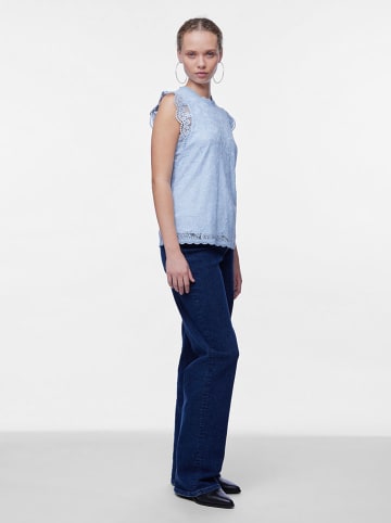 Pieces Blousetop "Olline" lichtblauw