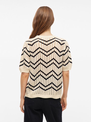 Vila Pullover "Autra" in Creme/ Schwarz