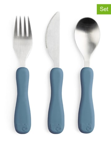 Sebra 3-delige bestekset blauw