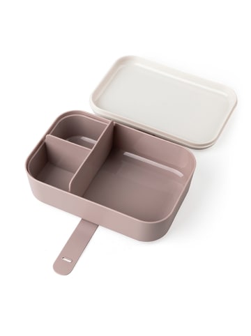 Sebra Lunchbox "Teeny Toes" in Weiß/ Rosa - (L)19 x (B)13 x (H)7 cm