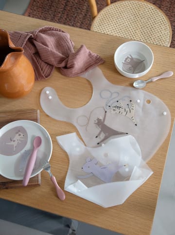 Sebra 2-delige set: slabbetjes "Teeny Toes" wit/meerkleurig