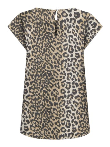 ONLY Bluse in Hellbraun/ Beige/ Schwarz