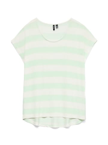 Vero Moda Shirt in Hellgrün/ Weiß