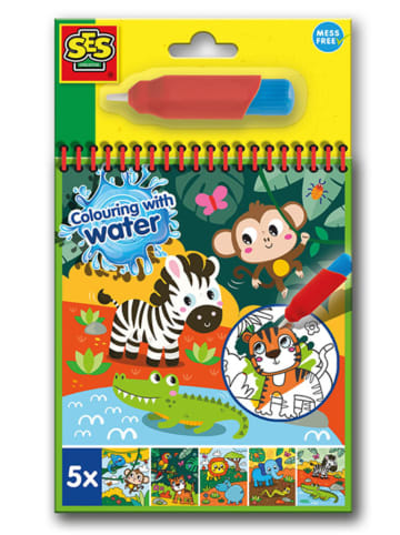 SES Malen mit Wasser Malbuch mit Wasserstift "Safari" - ab 3 Jahren