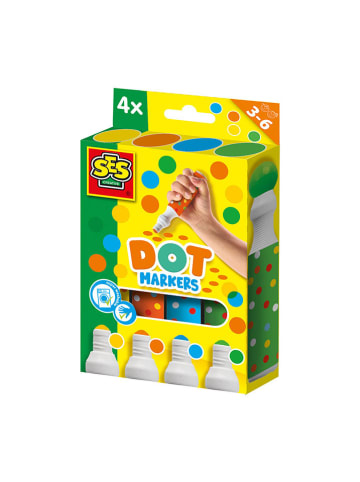 SES Malset "Dot Markers - 4 Farben XXL" - ab 3 Jahren