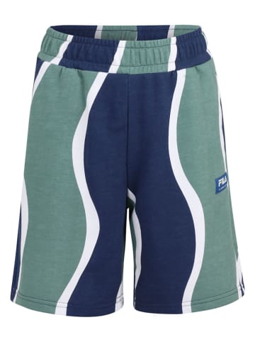 Fila Shorts in Grün/ Dunkelblau