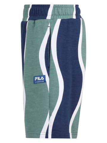 Fila Shorts in Grün/ Dunkelblau