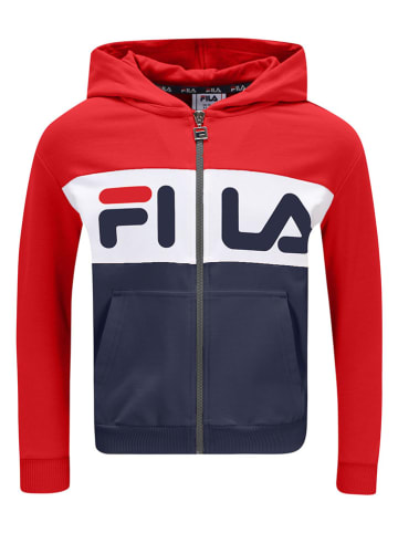 Fila Sweatjacke in Rot/ Dunkelblau