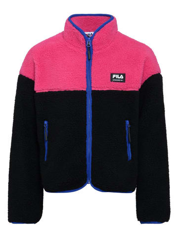 Fila Fleecejacke in Schwarz/ Pink
