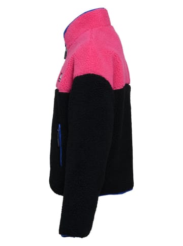 Fila Fleecejacke in Schwarz/ Pink