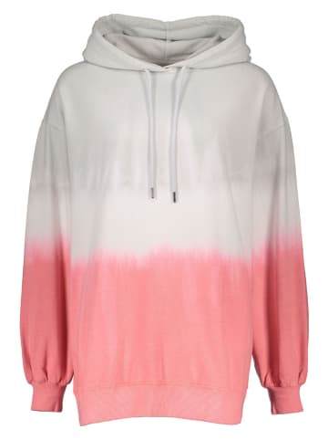 Juvia Hoodie in Hellgrau/ Weiß/ Pink
