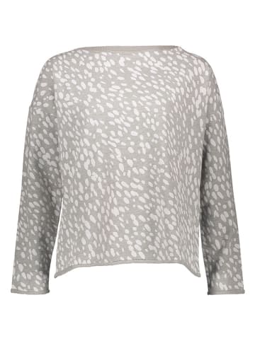 Juvia Sweatshirt in Grau/ Weiß