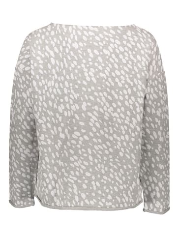 Juvia Sweatshirt in Grau/ Weiß