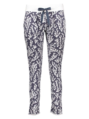 Juvia Pyjama-Hose in Dunkelblau/ Weiß
