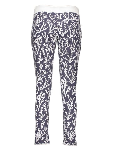 Juvia Pyjama-Hose in Dunkelblau/ Weiß