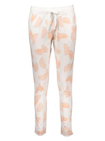 Juvia Pyjama-Hose in Weiß/ Orange