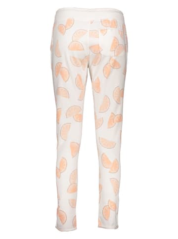 Juvia Pyjama-Hose in Weiß/ Orange