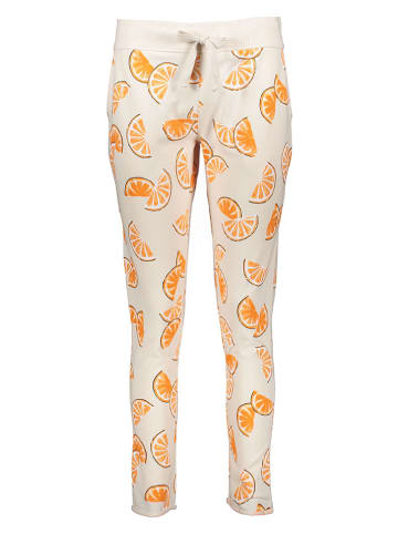 Juvia Pyjama-Hose in Creme/ Orange