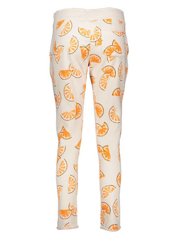 Juvia Pyjama-Hose in Creme/ Orange