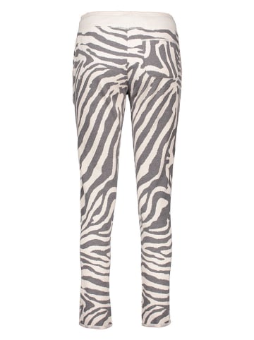 Juvia Pyjama-Hose in Anthrazit/ Creme