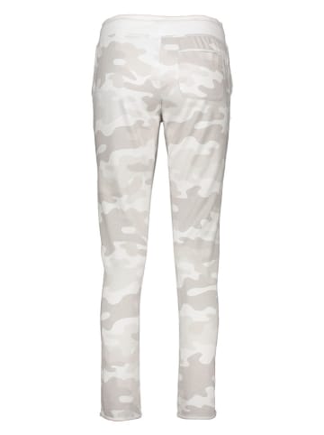 Juvia Pyjama-Hose in Hellgrau/ Weiß