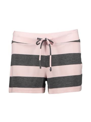 Juvia Fleece-Shorts in Rosa/ Grau