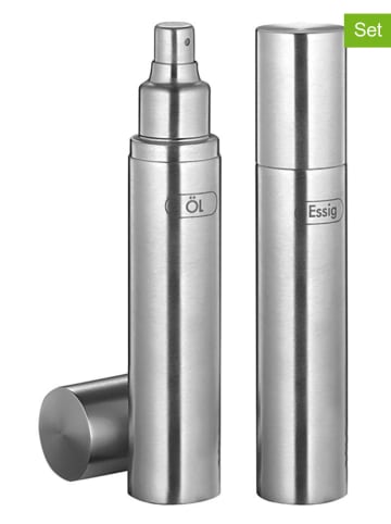 Küchenprofi 2tlg. Essig- & Ölspender-Set "Tavola" in Silber
