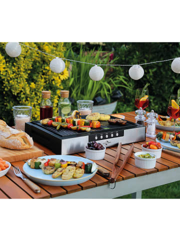 Küchenprofi Grill stołowy "Style" w kolorze srebrno-czarnym
