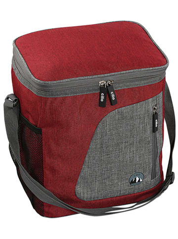 Cilio Isoliertasche "Cortina" in Rot/ Grau - (B)20 x (H)27 x (T)25 cm