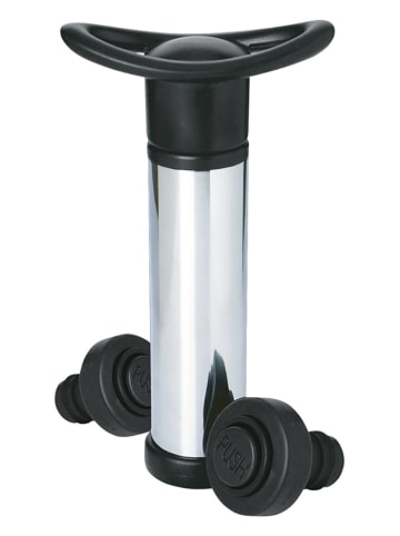 Cilio Weinpumpe in Silber/ Schwarz - (H)15 cm